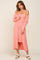 Peach Ribbed Cardigan 2 Piece Set