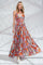Coral Floral Printed Maxi Dress