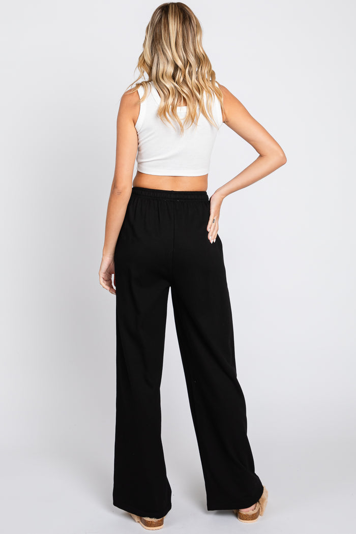 Black Wide Leg Joggers