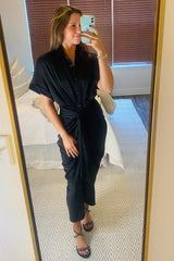 Beige Strapless Fold Over Lettuce Trim Maxi Dress