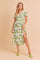 Cream Floral Printed Midi Dress