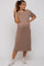 Taupe T-Shirt Maternity Midi Dress