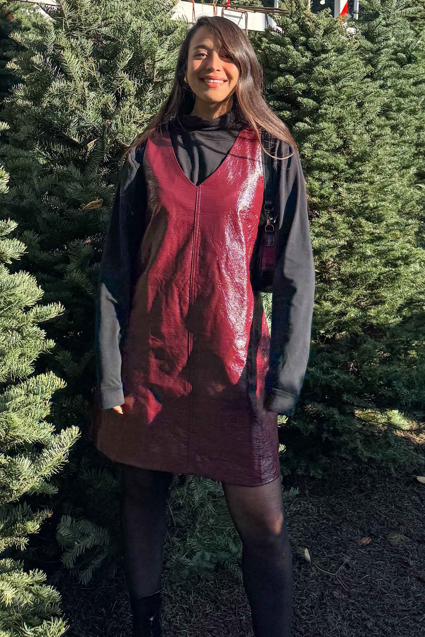 Wine Shift Dress