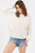 Cream Open Knit Long Sleeve Top
