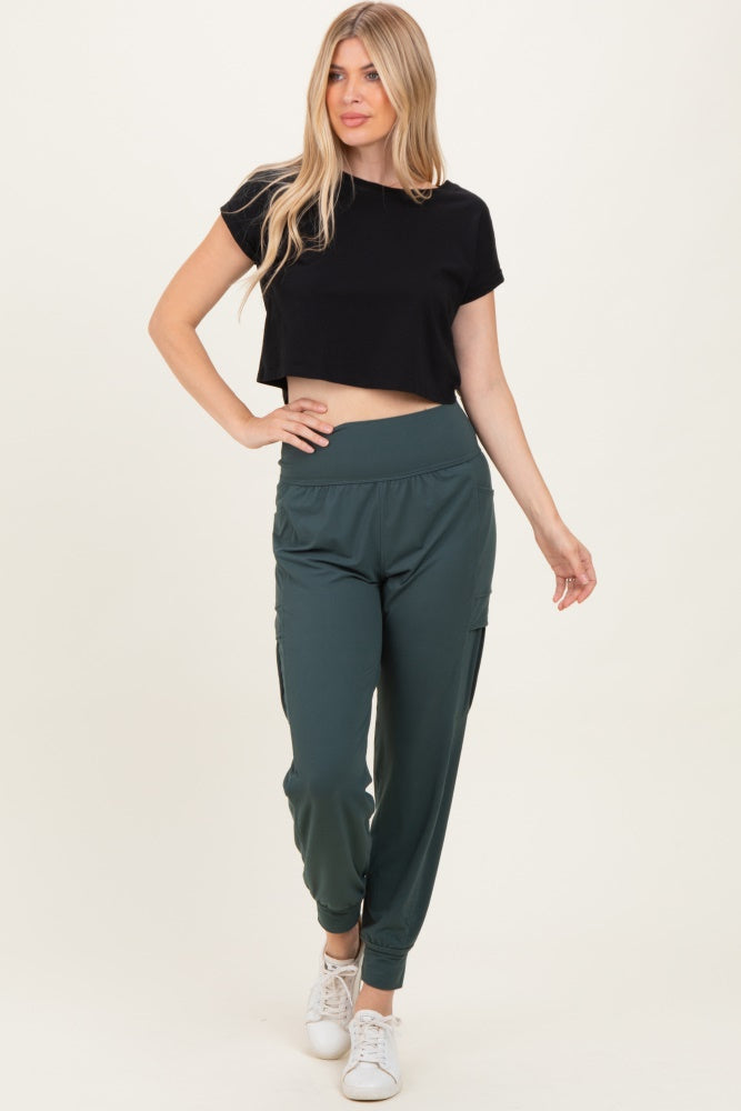 Forest Green Cargo Pocket Jogger Pants