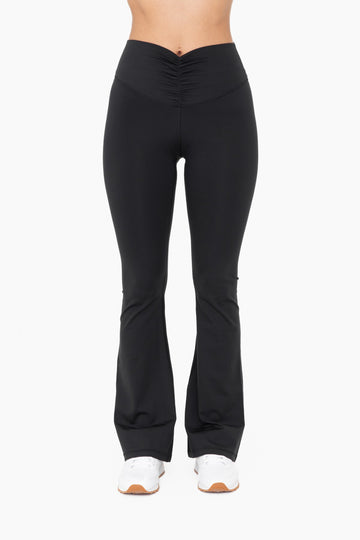 Black Front Ruched Leggings