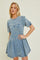 Denim Washed Denim Mini Dress