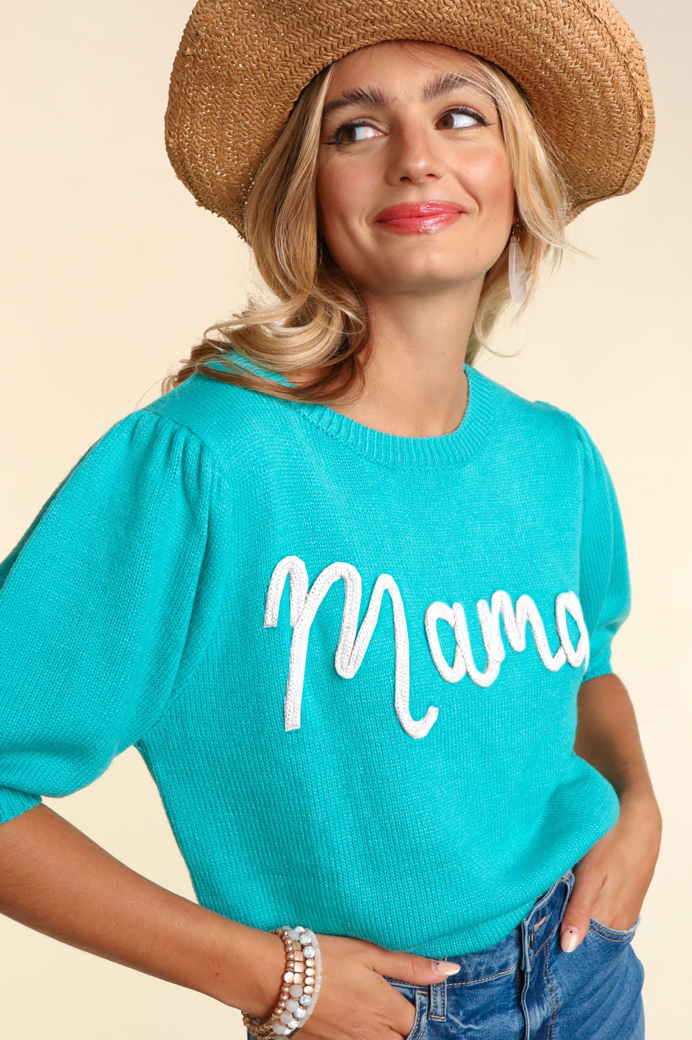 Teal Mama Maternity Sweater Top