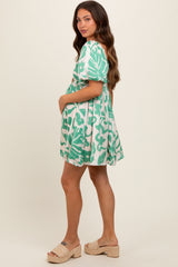 Jade Floral Puff Sleeve Maternity Dress