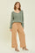Camel Wide Leg Drawstring Pants