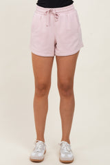 Light Pink Terry Shorts