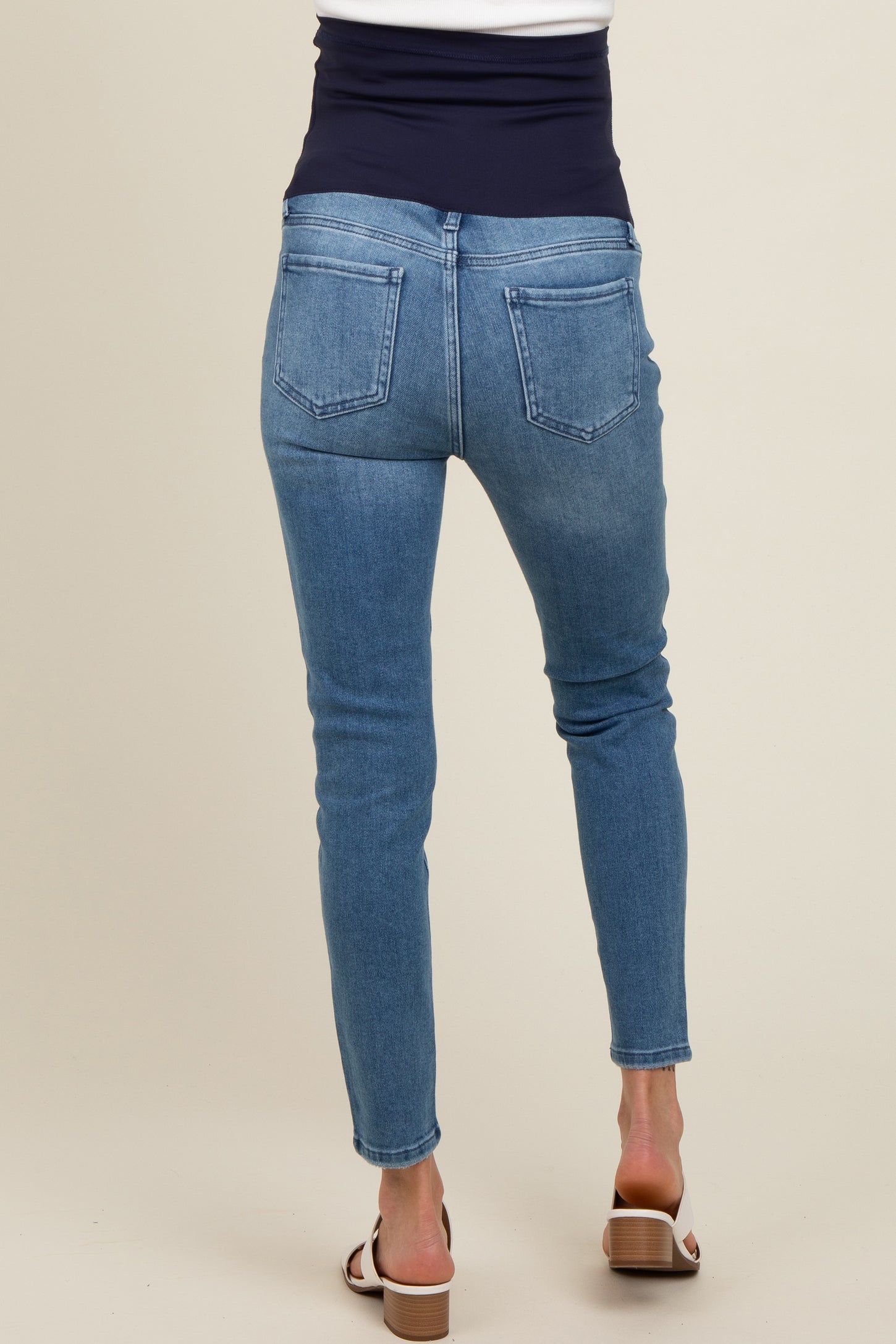 Light Blue Maternity Skinny Jeans