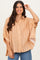 Yellow Striped Collared Oversized Top
