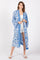 Royal Blue Floral Open Front Cover Up