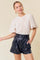 Vanilla Bubble Short Sleeve Pintuck Button Down Blouse