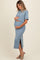 Slate Short Sleeve Maternity Midi Skirt Set