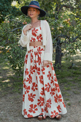 Ivory Open Knit Cropped Maternity Cardigan