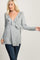 PinkBlush Heather Grey Ruffle Trim Wrap Nursing Top