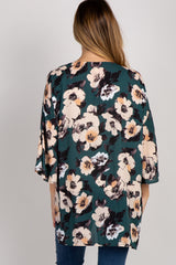 PinkBlush Green Floral Chiffon Maternity Cover Up