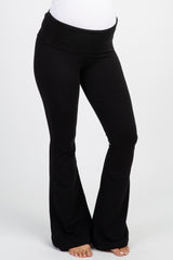 Black Foldover Maternity Pants