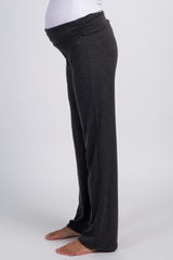 PinkBlush Charcoal Grey Foldover Maternity Lounge Pants