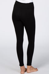 Black Foldover Waistband Leggings
