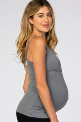 Heather Grey Cake Maternity Ice Cream Nursing Tank