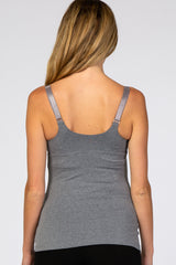 Heather Grey Cake Maternity Ice Cream Nursing Tank