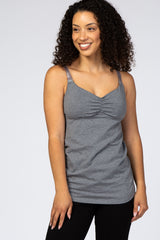 Heather Grey Cake Maternity Ice Cream Nursing Tank
