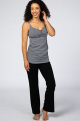 Heather Grey Cake Maternity Ice Cream Nursing Tank