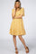 Yellow Floral Button Front Dress