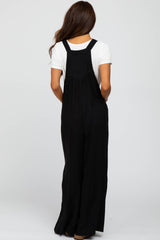 Black Wide Leg Overalls