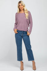 Lavender Knot Back Sweater