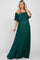 Forest Green Chiffon Off Shoulder Maternity Gown