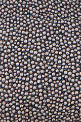 Black Ditsy Floral Smocked Long Sleeve Maternity Mini Dress