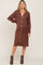 Brown Long Button Down Maternity Cardigan/Dress