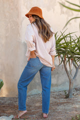 Blue Mom Style Maternity Jean