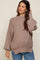Mocha Knit Mock Neck Maternity Sweater
