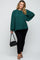 Forest Green Crochet Trim Maternity Plus Blouse