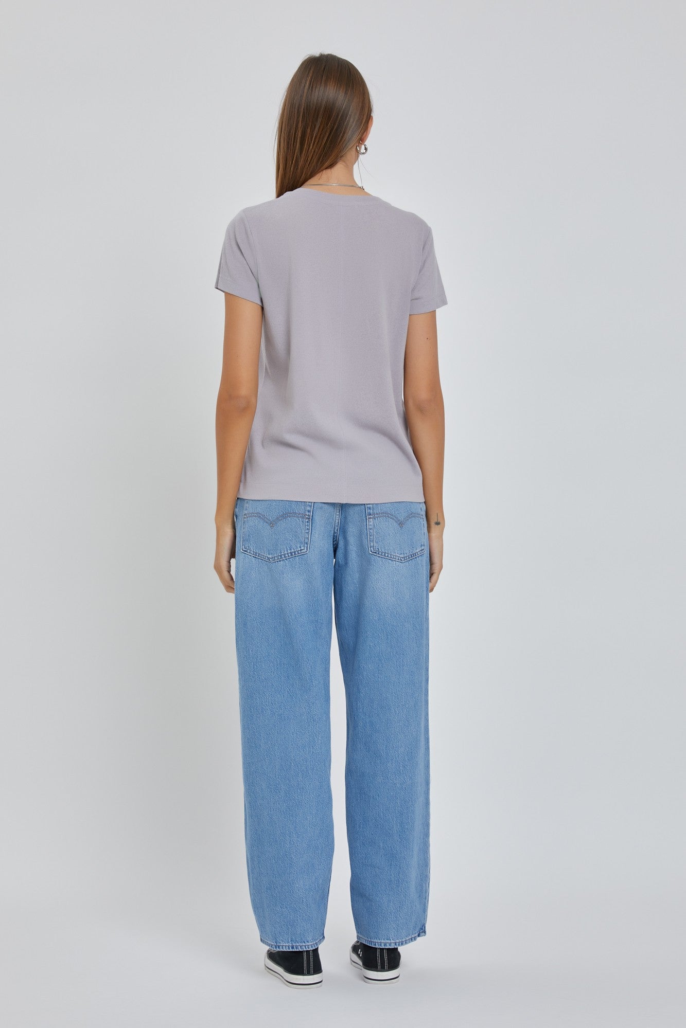 Grey Short Sleeve Top