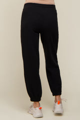 Black Drawstring Maternity Sweatpants
