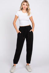 Black Drawstring Maternity Sweatpants