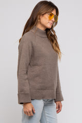Mocha Mock Neck Sweater