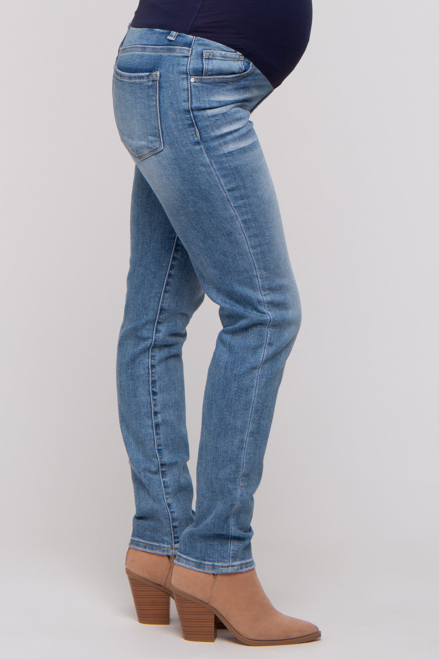 Light Blue Maternity Skinny Jeans