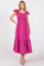 Magenta Sleeveless Smocked Tiered Dress