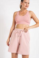 Pink Drawstring Shorts